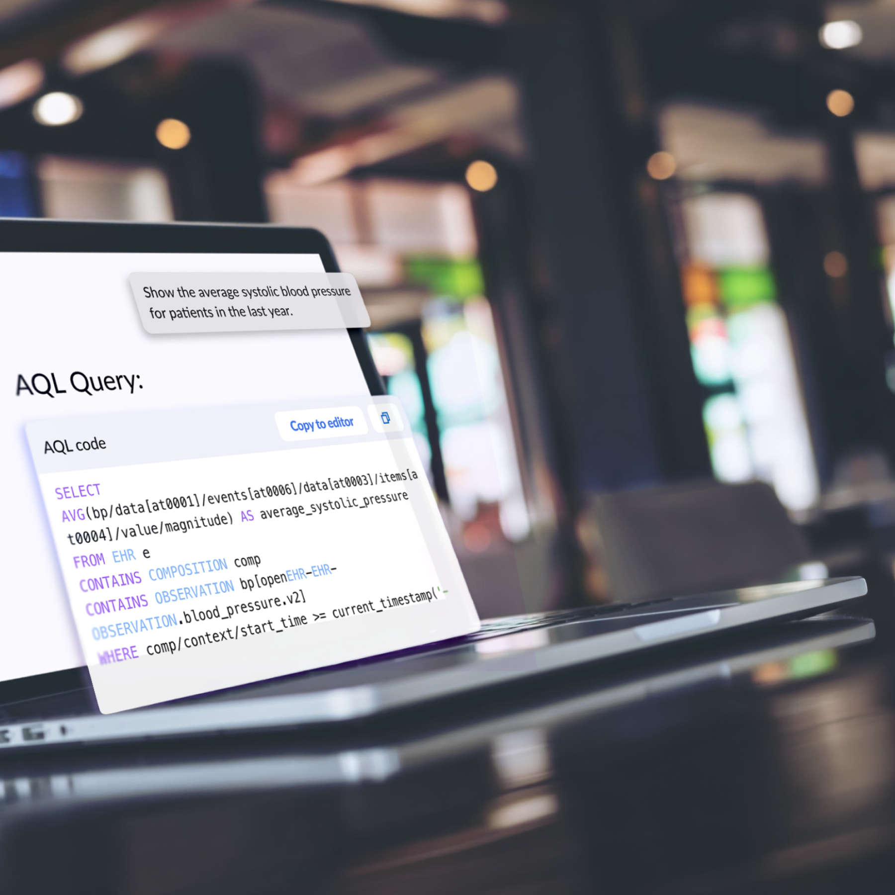 Text2AQL: Turning clinical questions into executable AQL