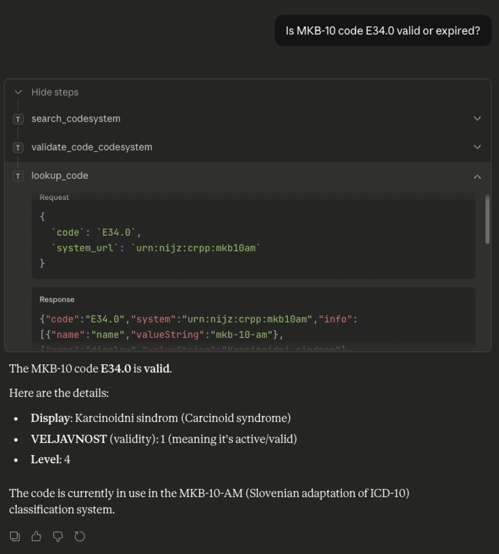 Validating an MKB-10-AM code via FHIR Terminology Services