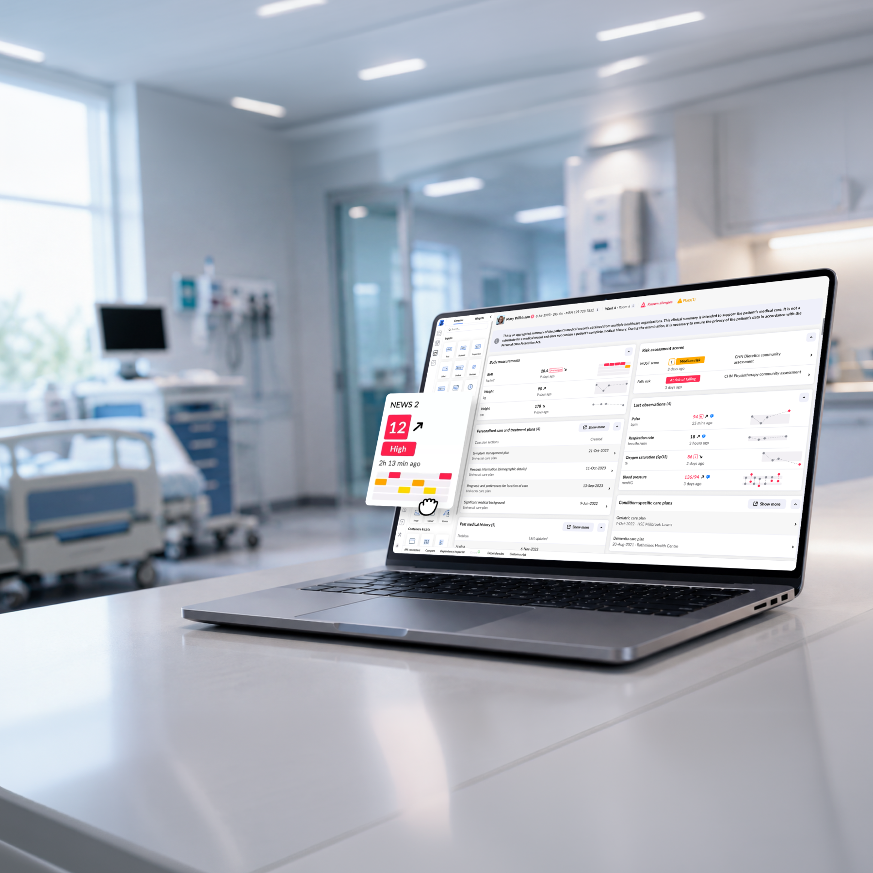 Clinical application development platform: start building before procurement