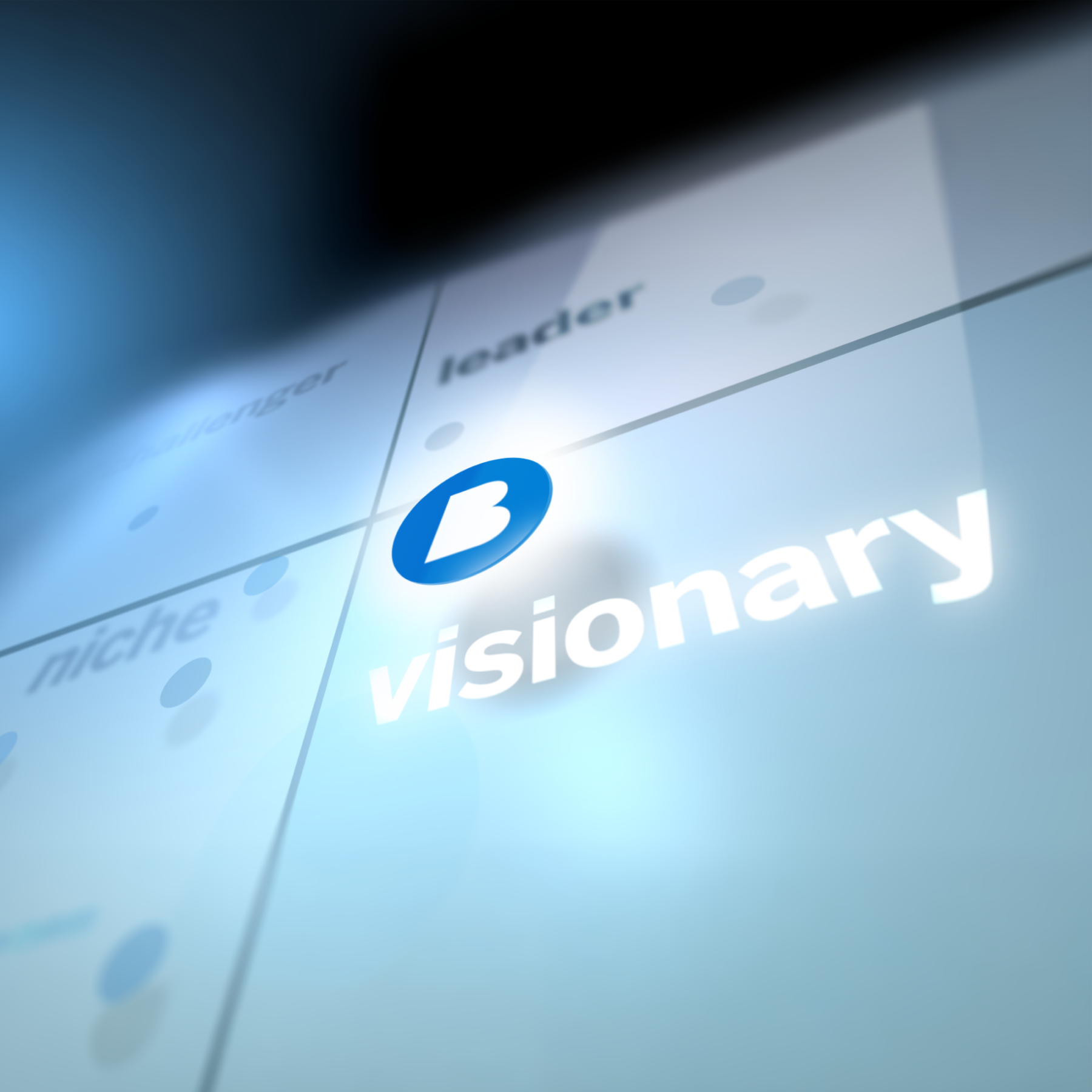 Better named as a visionary, Gartner
